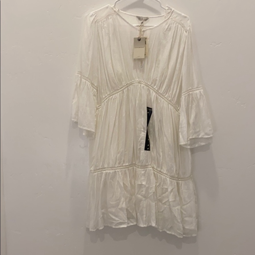 Ivory bell sleeve dress